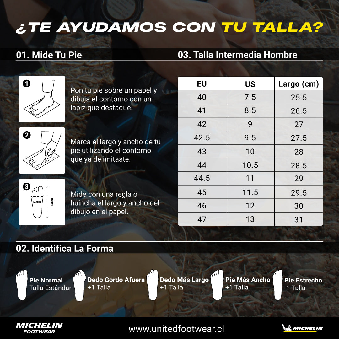 Zapatillas Trail Running Hombre Negro Y Rojo Michelin Dr36