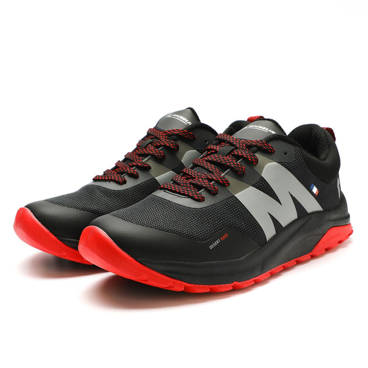 Zapatilla Trail Running Hombre Negro Rojo Michelin Dr40