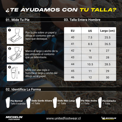 Botín Outdoor Impermeable Hombre Gris Y Negro Michelin Dr19