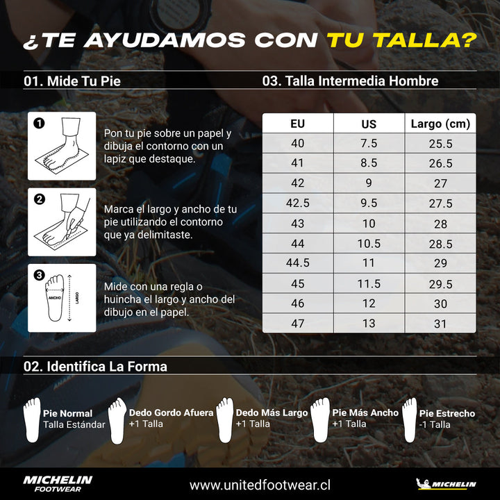 Zapatillas Trail Running Hombre Negro Gris Michelin Dr40