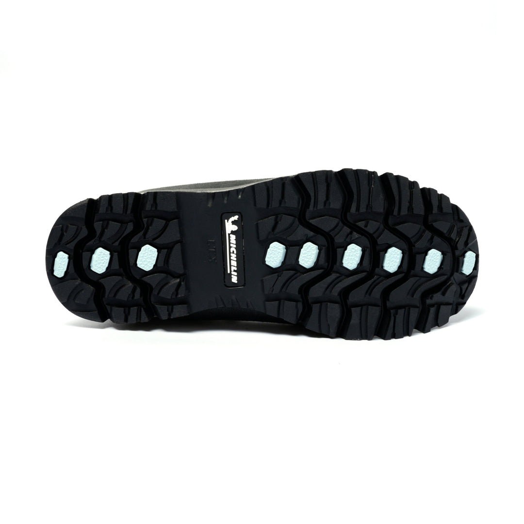 BOTIN OUTDOOR WATERPROOF MUJER GRIS OSCURO CELESTE MICHELIN FOOTWEAR LX13