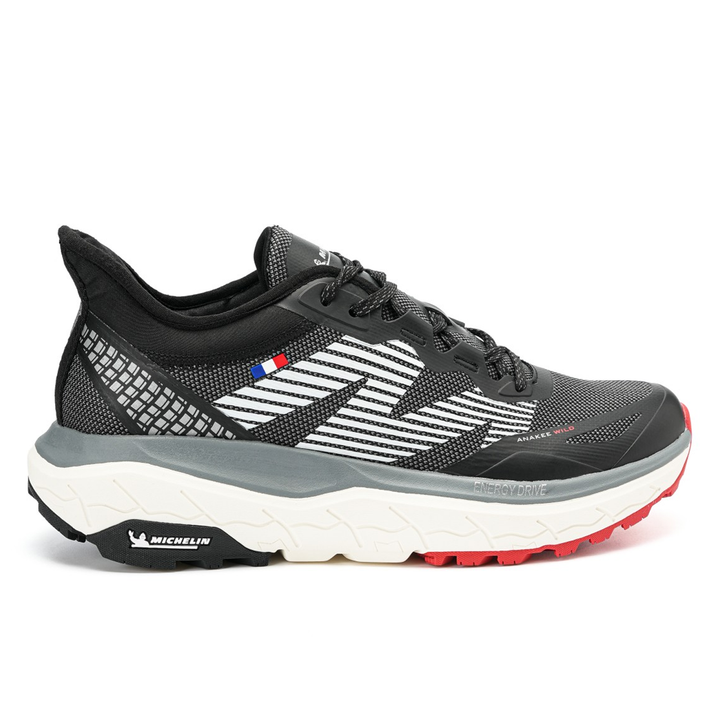 Zapatilla Trail Running Hombre Color Negro y Rojo Michelin AW05