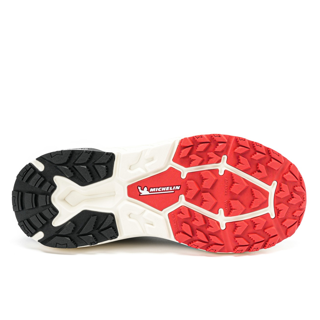 Zapatilla Trail Running Hombre Color Negro y Rojo Michelin AW05