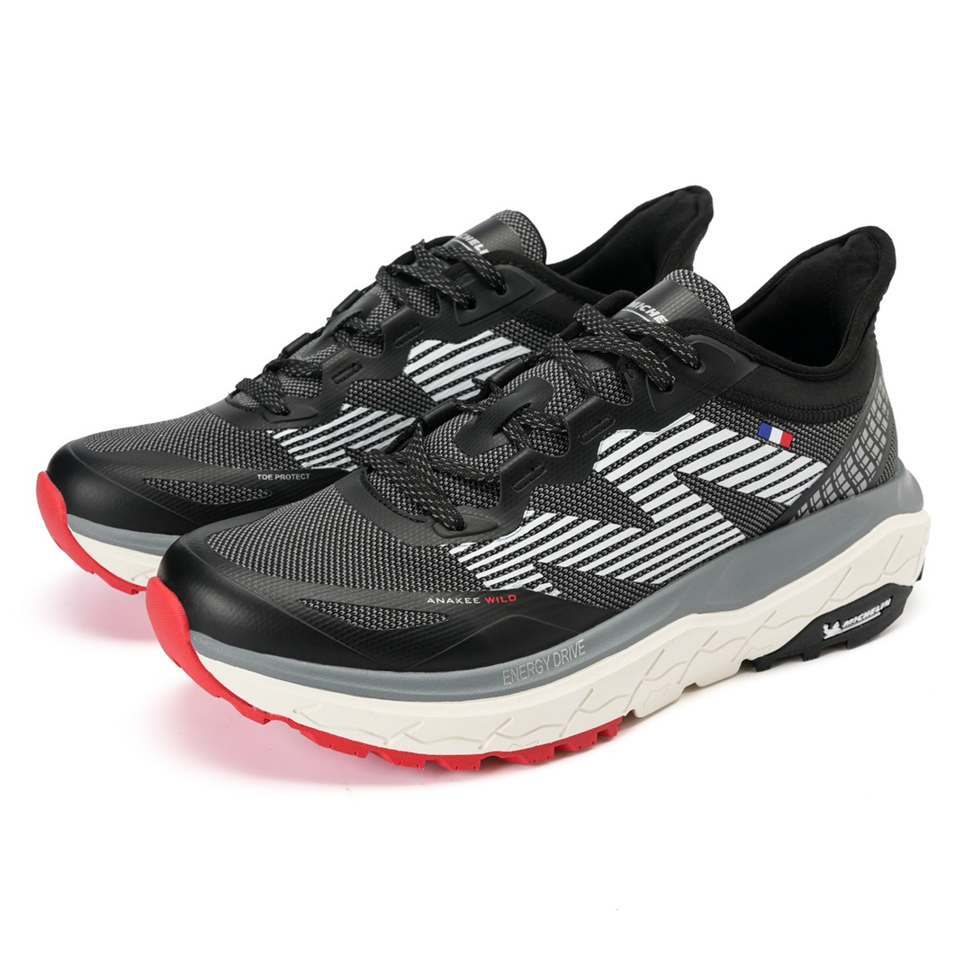 Zapatilla Trail Running Hombre Color Negro y Rojo Michelin AW05