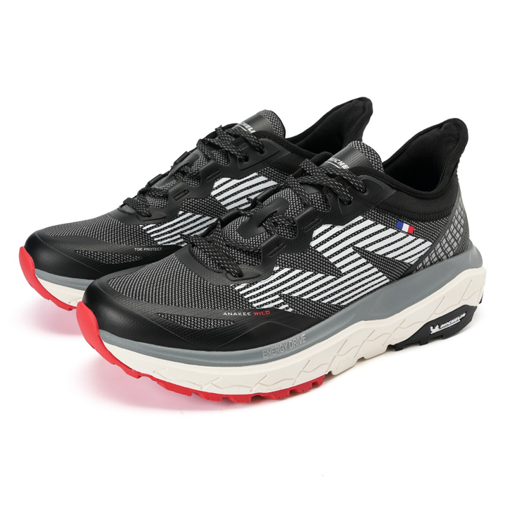 Zapatilla Trail Running Hombre Color Negro y Rojo Michelin AW05
