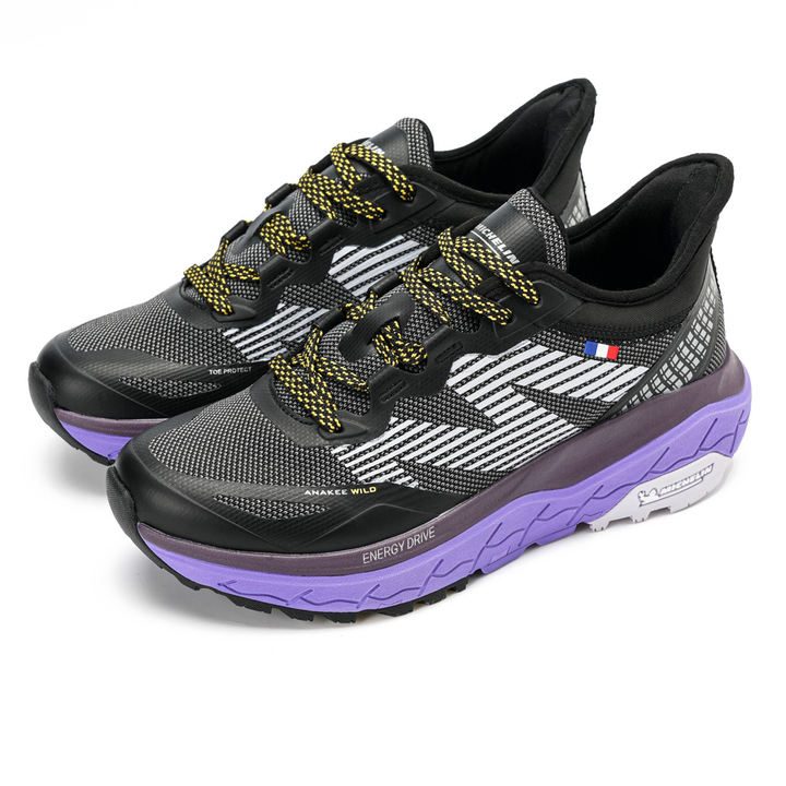 Zapatilla Trail Running Mujer Color Negro y Morado Michelin AW05
