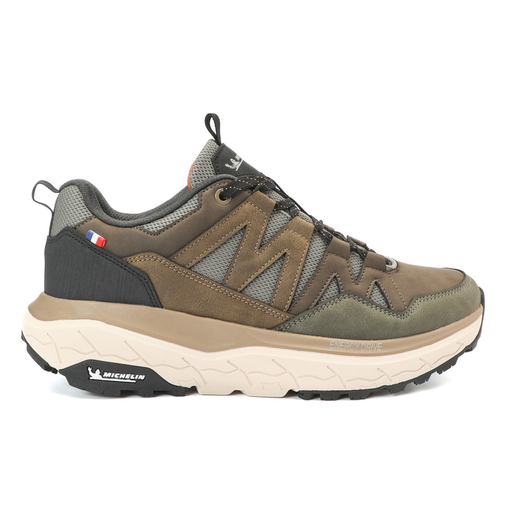 Zapatilla Trail Running Hombre Color Khaki y Café Michelin AW10