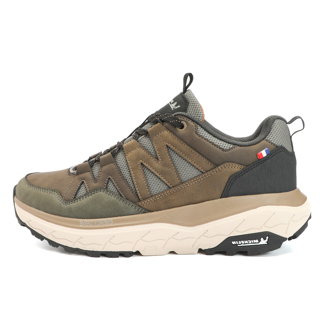 Zapatilla Trail Running Hombre Color Khaki y Café Michelin AW10
