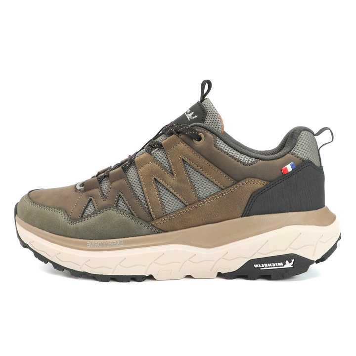 Zapatilla Trail Running Hombre Color Khaki y Café Michelin AW10