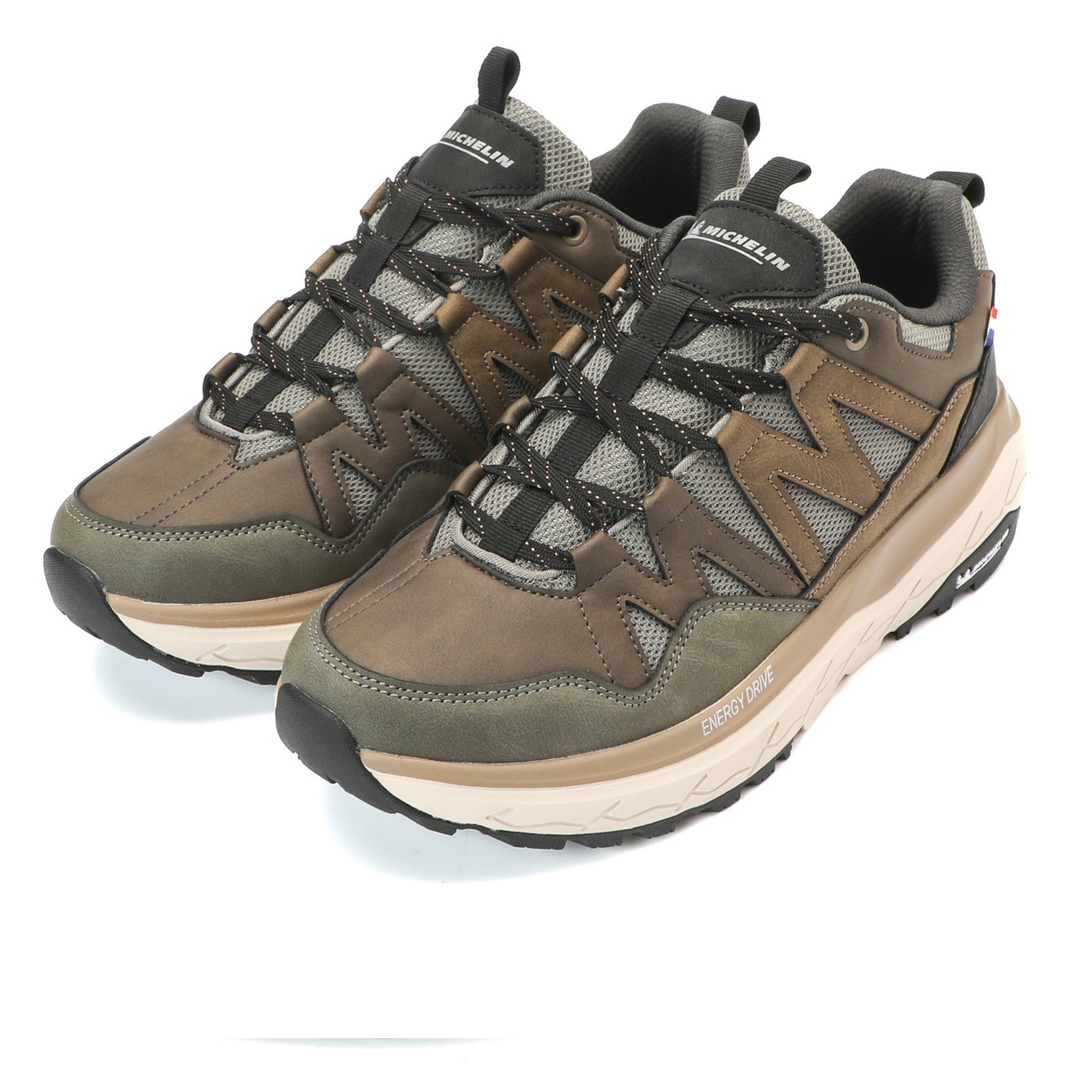 Zapatilla Trail Running Hombre Color Khaki y Café Michelin AW10