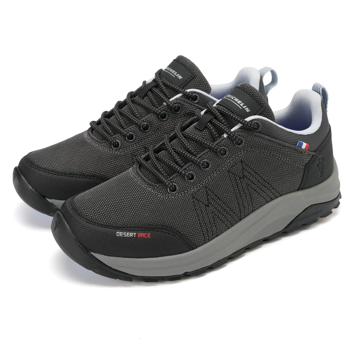 Zapatilla Trail Running Mujer Color Gris y Celeste Michelin DR36