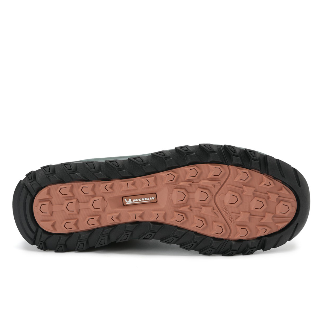 Zapatilla Trail Running Mujer Color Verde Oscuro y Gris MichelinDR36