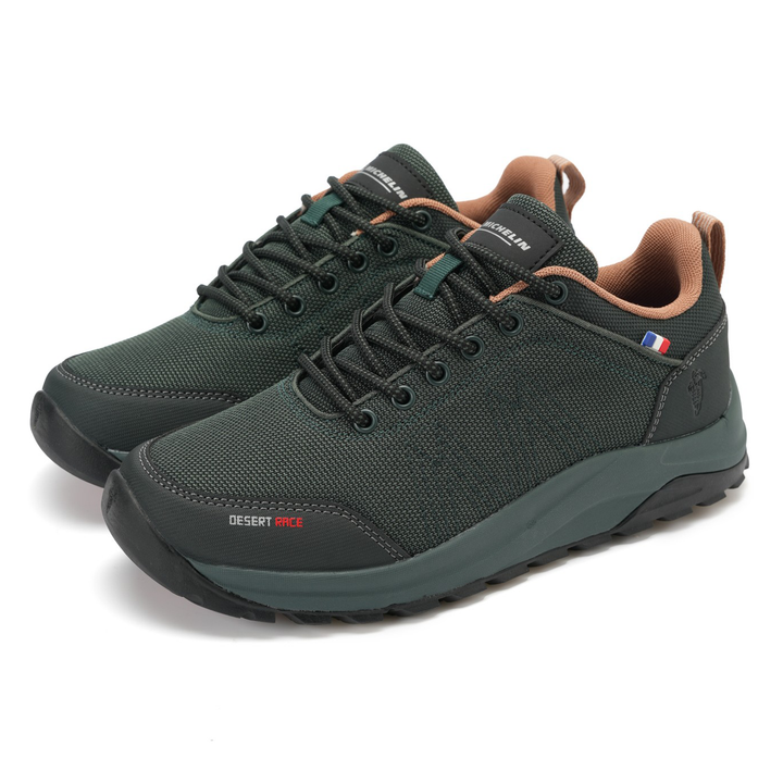 Zapatilla Trail Running Mujer Color Verde Oscuro y Gris MichelinDR36