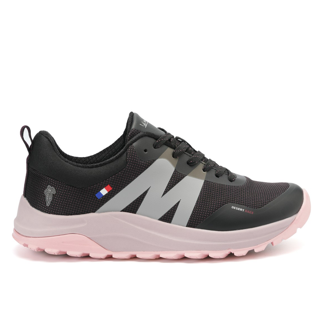 Zapatilla Trail Running Mujer Color Negro y Rosado Michelin DR40