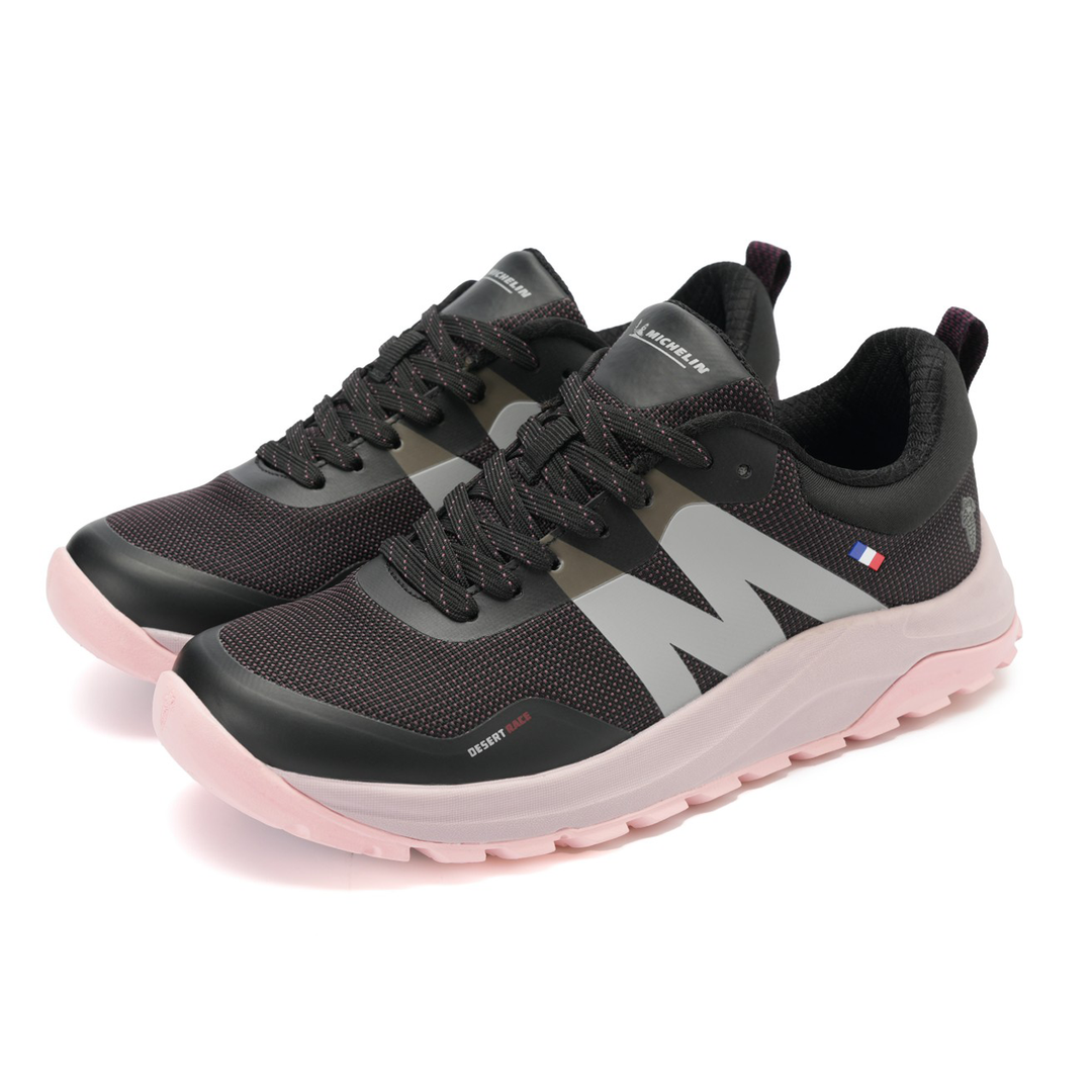 Zapatilla Trail Running Mujer Color Negro y Rosado Michelin DR40