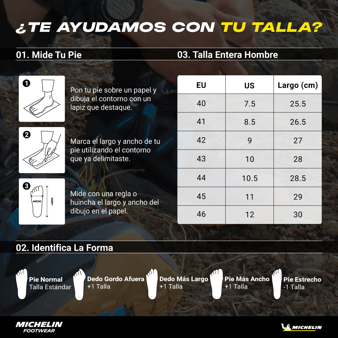 Zapatilla Urbana Hombre Negro y Blanco Michelin CR16